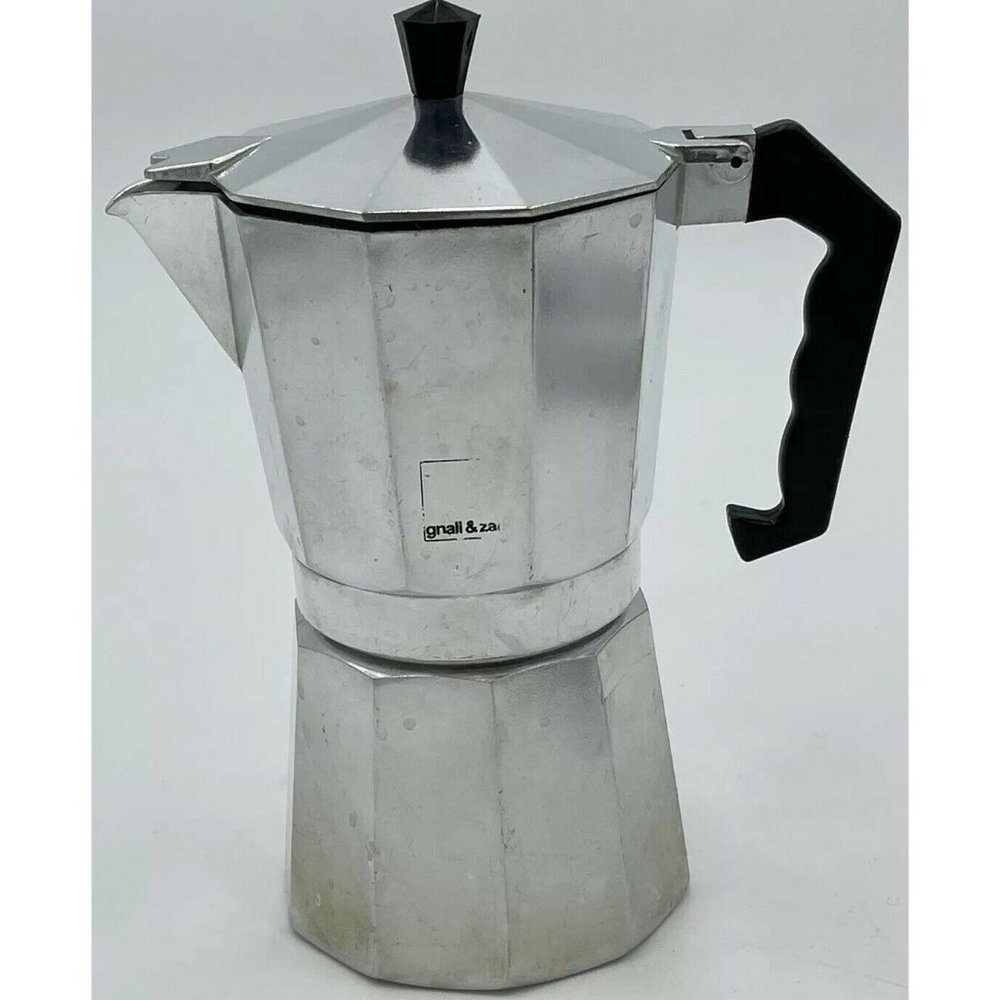 Gnali & Zani Italian Stovetop Expresso Coffee Maker Silver